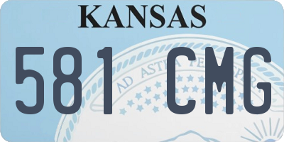 KS license plate 581CMG