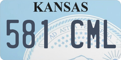 KS license plate 581CML