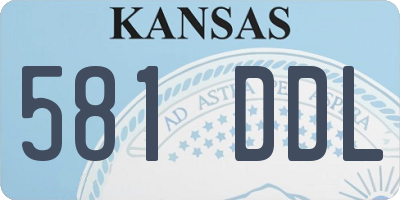KS license plate 581DDL