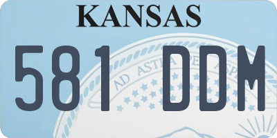 KS license plate 581DDM
