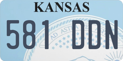 KS license plate 581DDN