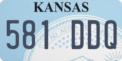 KS license plate 581DDQ