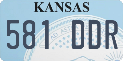 KS license plate 581DDR