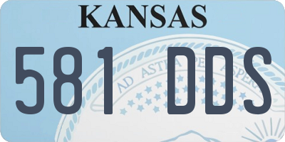 KS license plate 581DDS