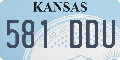 KS license plate 581DDU