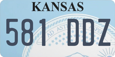 KS license plate 581DDZ