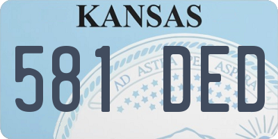 KS license plate 581DED