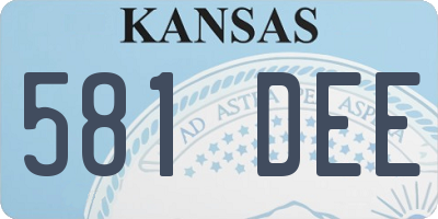 KS license plate 581DEE