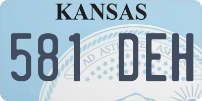 KS license plate 581DEH