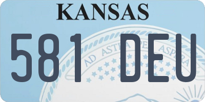 KS license plate 581DEU