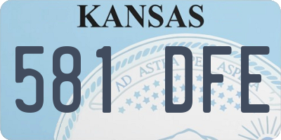 KS license plate 581DFE