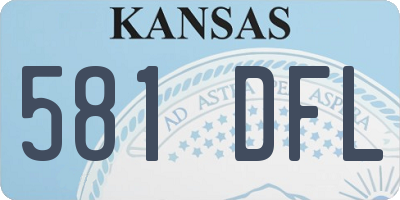 KS license plate 581DFL