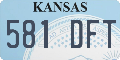 KS license plate 581DFT