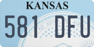 KS license plate 581DFU