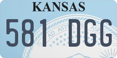 KS license plate 581DGG