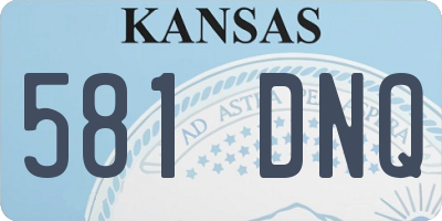 KS license plate 581DNQ