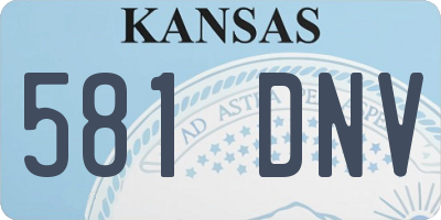 KS license plate 581DNV