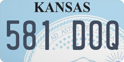 KS license plate 581DOQ