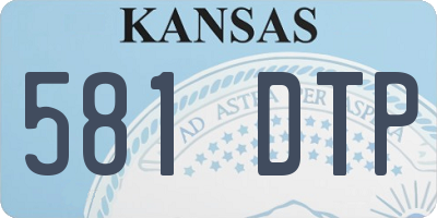 KS license plate 581DTP