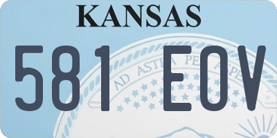 KS license plate 581EOV