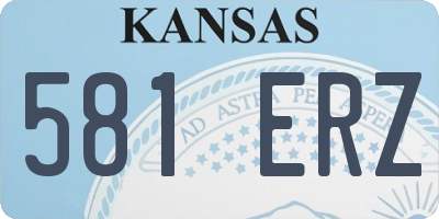 KS license plate 581ERZ
