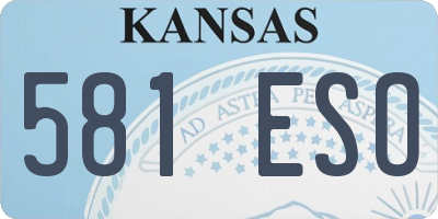 KS license plate 581ESO