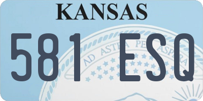 KS license plate 581ESQ