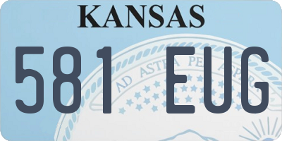 KS license plate 581EUG