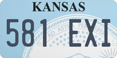 KS license plate 581EXI