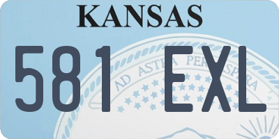 KS license plate 581EXL