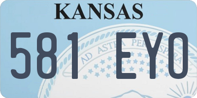 KS license plate 581EYO