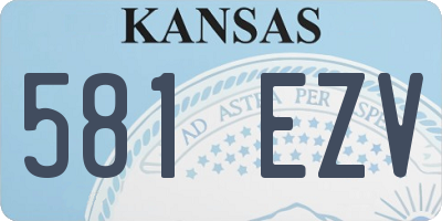 KS license plate 581EZV