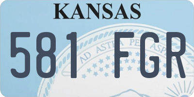 KS license plate 581FGR
