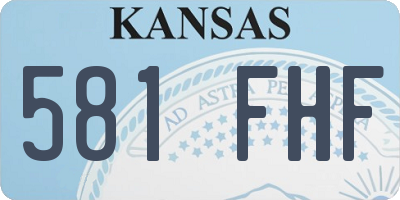 KS license plate 581FHF