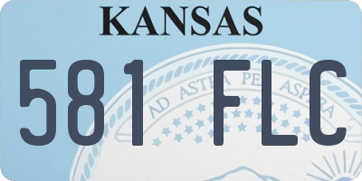 KS license plate 581FLC