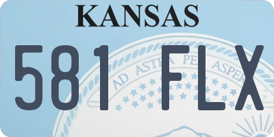 KS license plate 581FLX