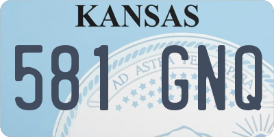 KS license plate 581GNQ