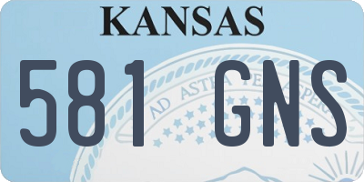 KS license plate 581GNS