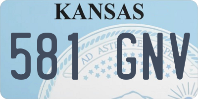KS license plate 581GNV