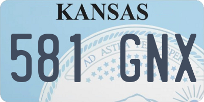 KS license plate 581GNX