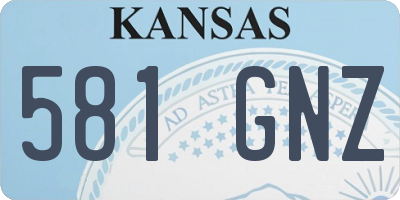 KS license plate 581GNZ
