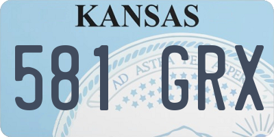 KS license plate 581GRX