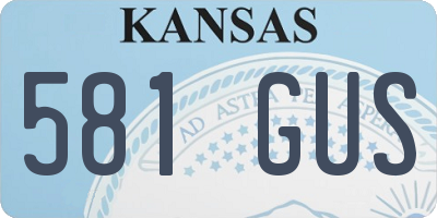 KS license plate 581GUS