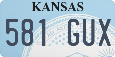 KS license plate 581GUX