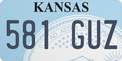 KS license plate 581GUZ
