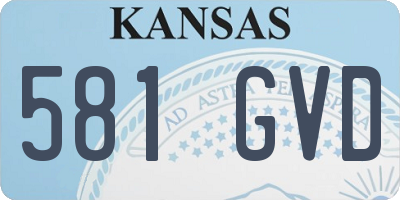 KS license plate 581GVD