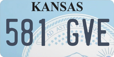 KS license plate 581GVE