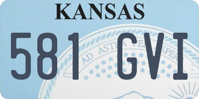 KS license plate 581GVI