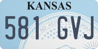 KS license plate 581GVJ
