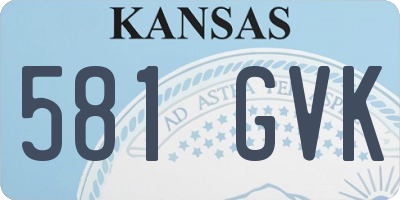 KS license plate 581GVK